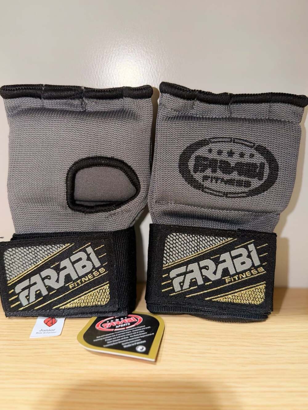 Farabi Sports Inner Gloves Junior Gray Gel Hand Wraps